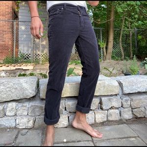 Black corduroy American Eagle flex fit pants